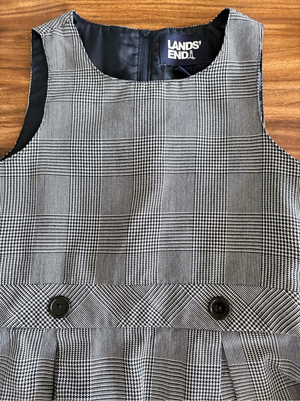 Lot Of 2 Lands' End Kids Girls Classic Plaid Jumpers Plaid School Uniform Size